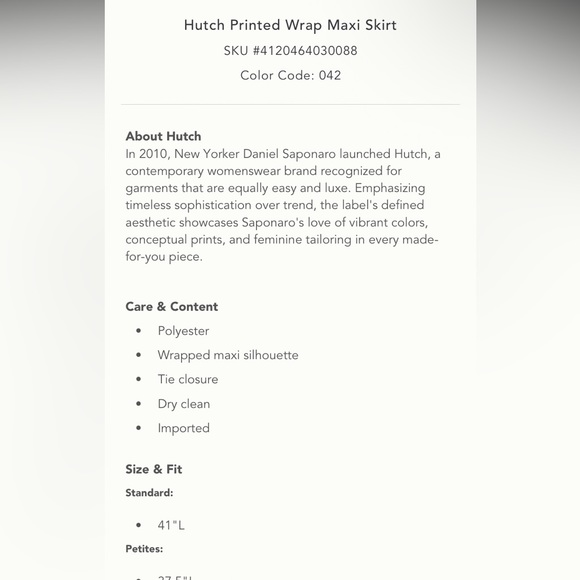 HUTCH PRINTED WRAP MAXI SKIRT - Picture 5 of 8